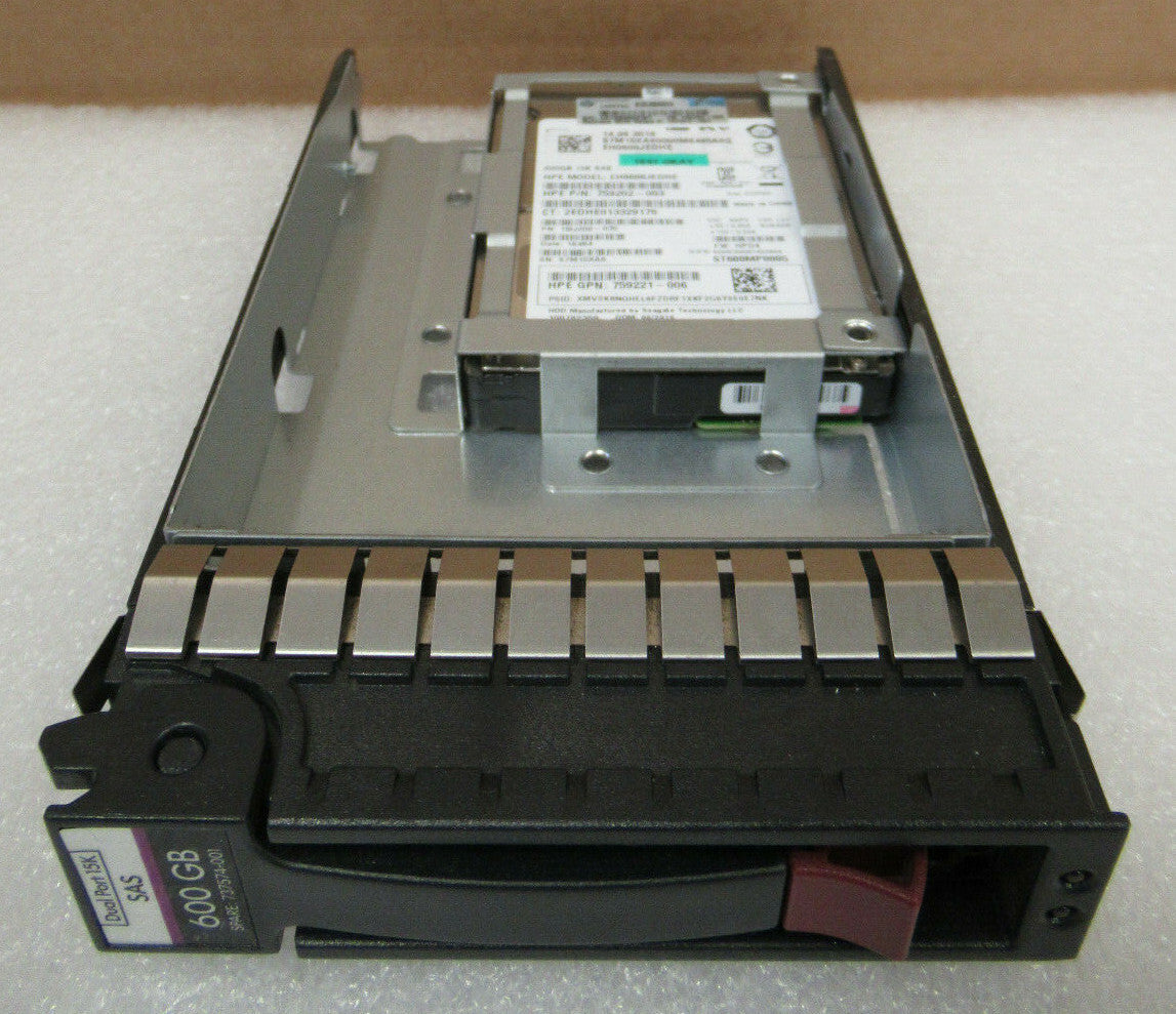 HP 600GB 2.5" SAS 12GB/s 15K Enterprise 12G HDD in 3.5"  737574-001 737396-B21
