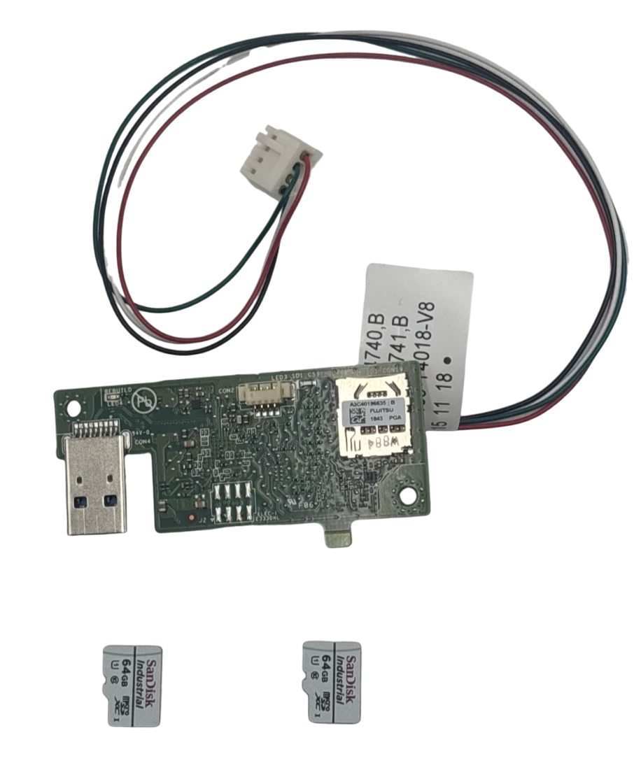 Fujitsu A3C40196635 Enterprise Dual Micro SD Card Reader + 2x 64GB MicroSD Cards