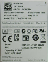 Dell Liteon 128GB SATA 6Gb/s 2.5" TLC SSD Solid State Drive XRV8D LCS-128L9S