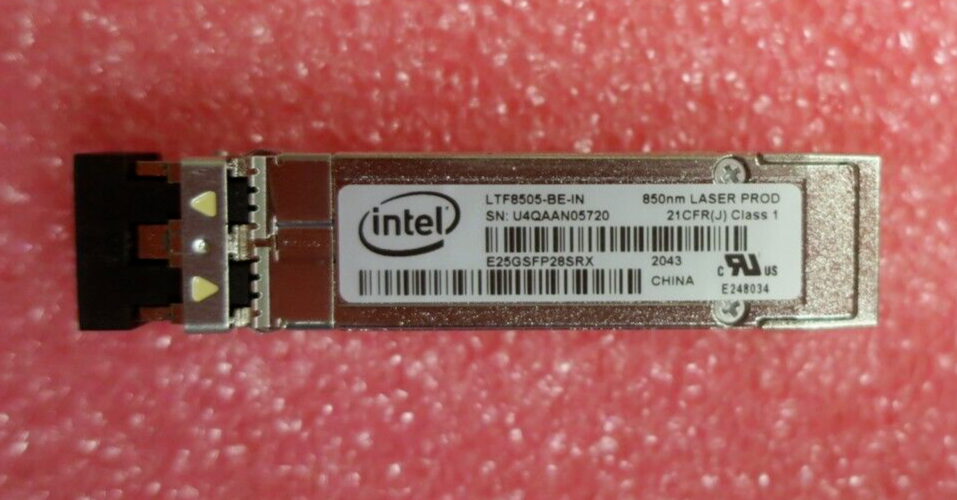 New Intel E25GSFP28SRX 10G/25GBASE-SR SFP28 SR 850nm LC 300m FC Transceiver SFP