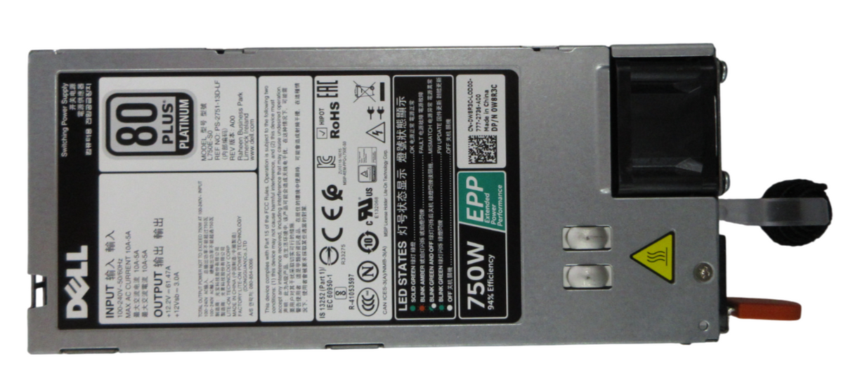 Dell 750W PSU Power Supply W8R3C R530 R630 R730 R640 R740 R740xd