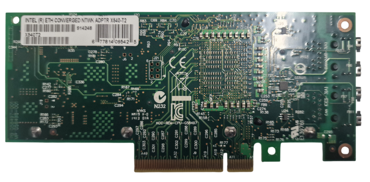 Intel X540-T2 Dual Port 10GbE Base-T RJ-45 Converged Network Adapter X540T2