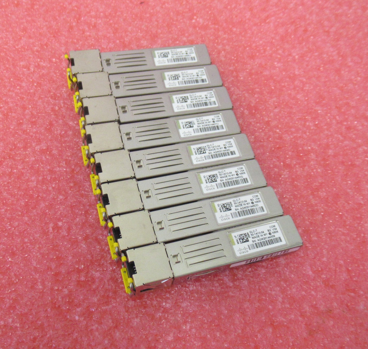 8 x Cisco 30-1410-04 GLC-T 1Gbps 1000Base-T 100m RJ45 SFP Transceiver Module