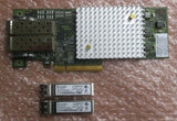 Brocade 18602 Dual Port 16Gbps Host Bus Adapter HBA 80-1006037-02 + 2x 10Gb SFP