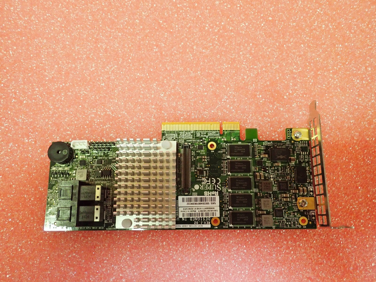 Supermicro 8-Port SAS 12G SATA 6G PCI-E 3.0 X8 RAID Card AOC-S3108L-H8iR-16DD
