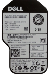 Dell 2TB 7.2k 3.5" SATA 6Gbps Hard Drive HDD V9H6C In 14/15th Gen Caddy
