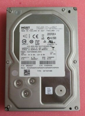 Hitachi HGST 4TB 7.2K SAS 6G 64MB Cache 3.5" Hard Drive HDD HUS724040ALS641