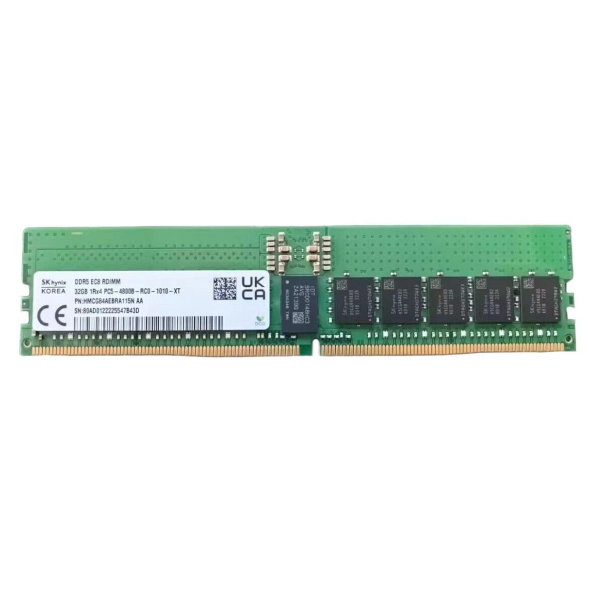 SK Hynix 32GB 1Rx4 PC5-4800B DDR5-38400 ECC RDIMM Memory HMCG84AEBRA115N