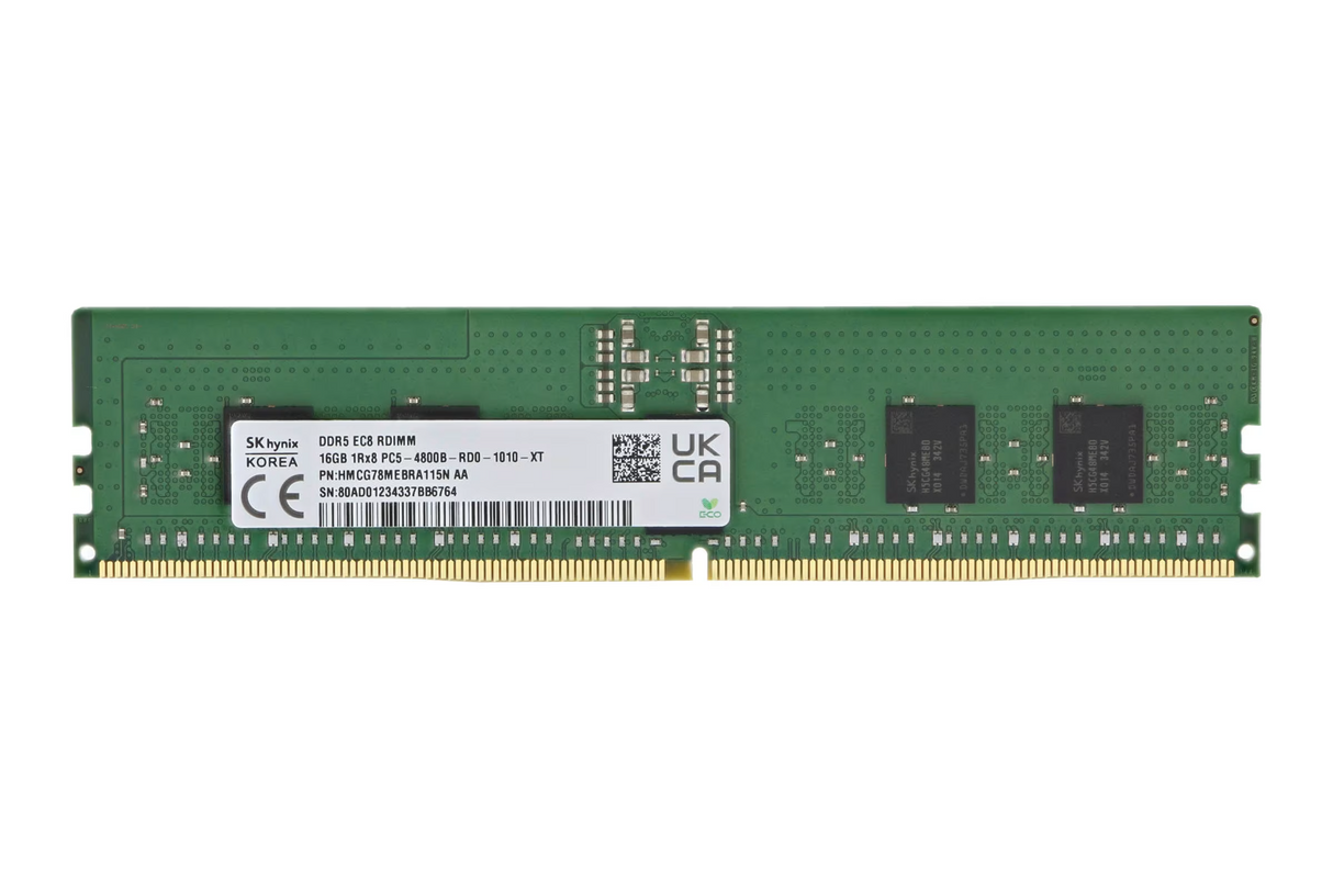 NEW SK Hynix 16GB 1Rx8 PC5-4800B DDR5-38400 RDIMM Server Memory HMCG78MEBRA115N