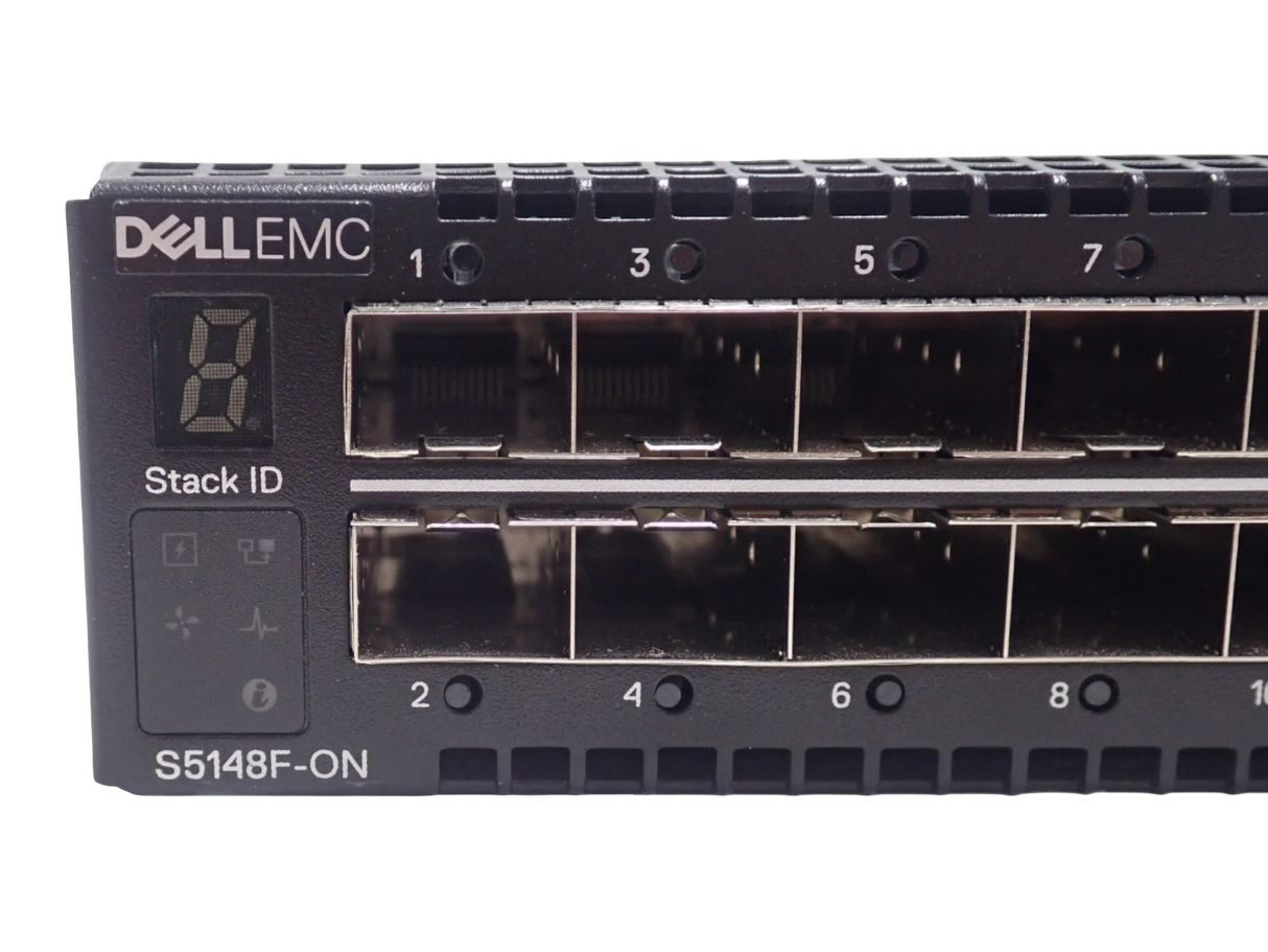 Dell PowerSwitch S5148F-ON RA 48x 25Gb SFP28 6x 100Gb QSFP28 L3 Switch OS10