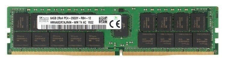 SK Hynix 64GB 2Rx4 PC4-2933Y DDR4-23400 ECC RDIMM Memory HMAA8GR7AJR4N-WM