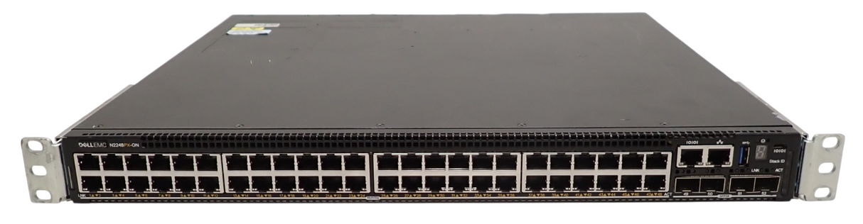 Dell PowerSwitch N2248PX-ON 48x 1/2.5G PoE RJ45 4x 25G SFP28 Port Switch F2B OS6