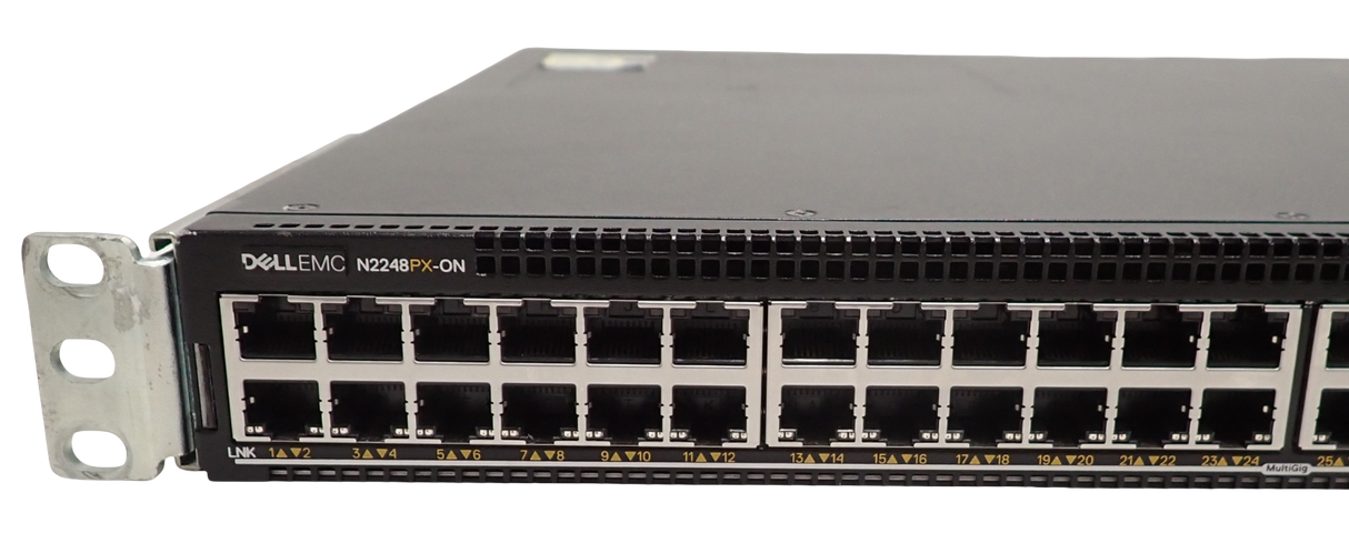 Dell PowerSwitch N2248PX-ON 48x 1/2.5G PoE RJ45 4x 25G SFP28 Port Switch F2B OS6