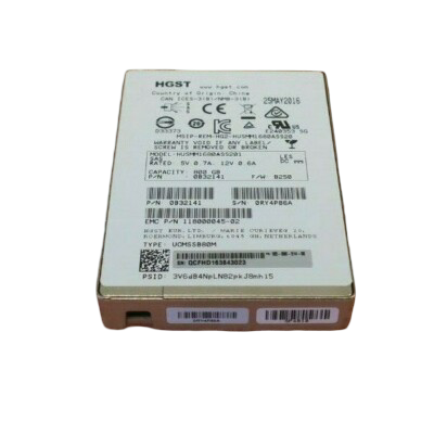 HGST 800GB SAS 2.5" 12G MLC Enterprise Solid State Drive SSD HUSMM1680ASS201