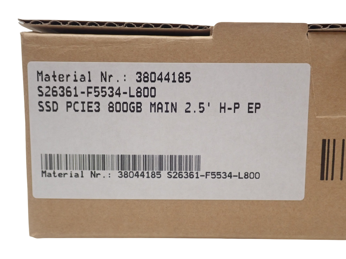 NEW Fujitsu 800GB 2.5" PCIe NVMe HotPlug SSD Solid State Drive S26361-F5534-L800
