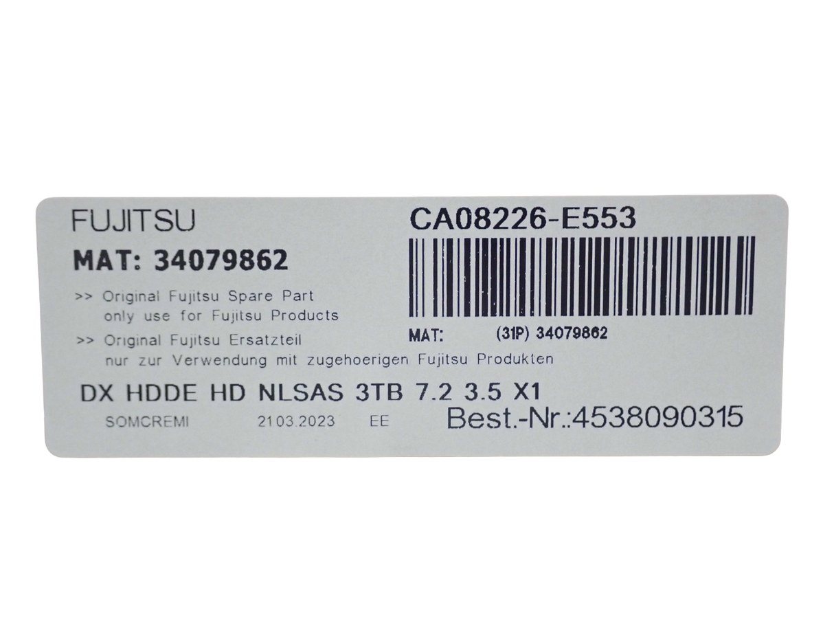 NEW Fujitsu Eternus 3TB 7.2K Near-Line SAS 6G 3.5" LFF HotPlug HDD CA08226-E553