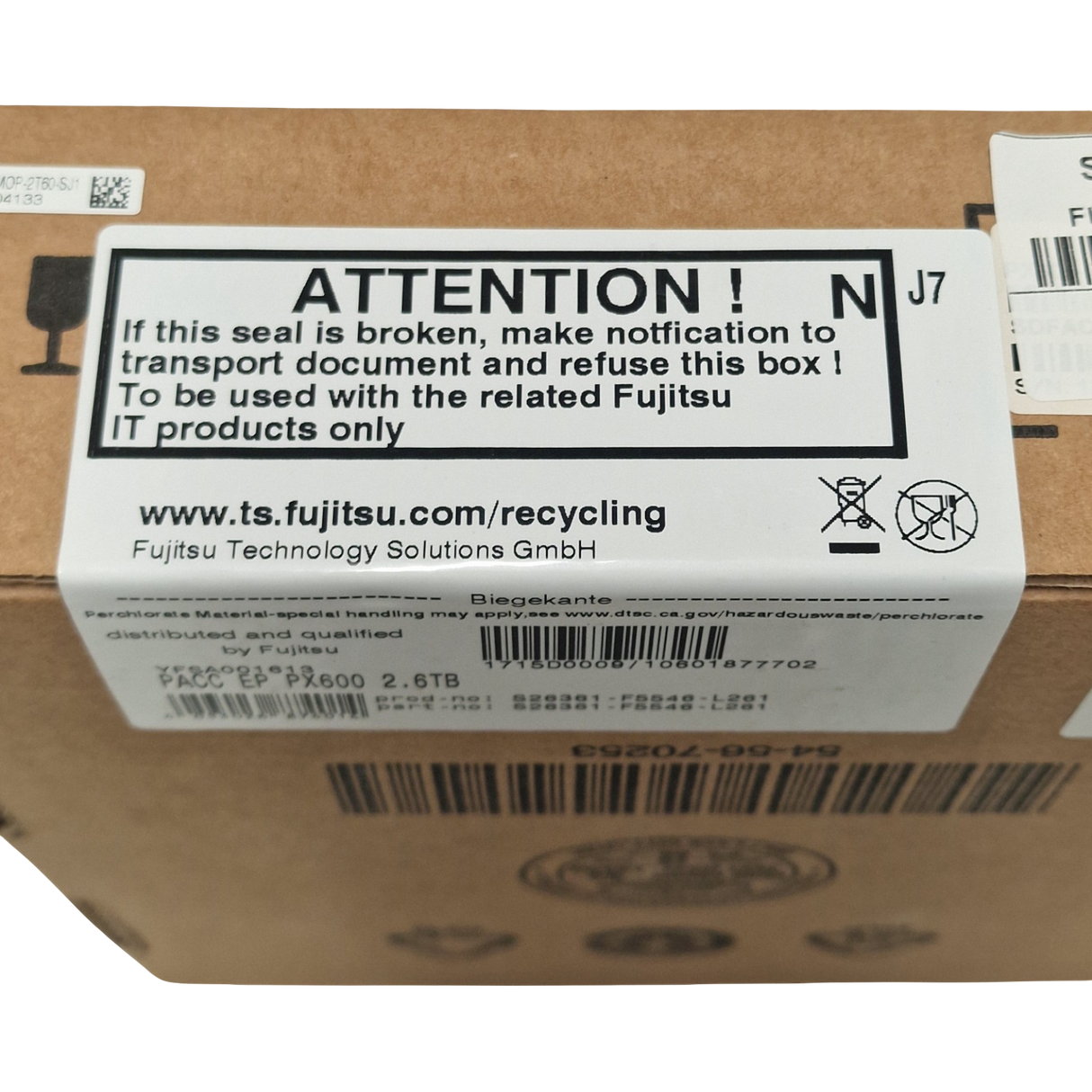 NEW Fujitsu 2.6TB PACC EP PX600 PCIe x8 SSD Solid State Drive S26361-F5546-L261