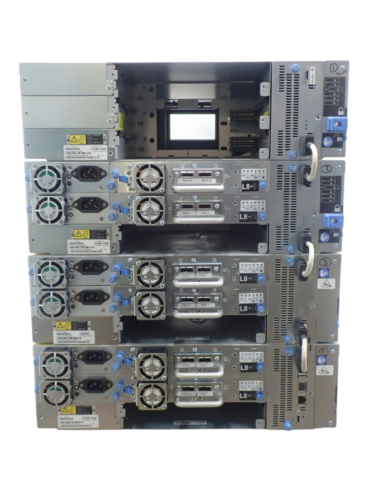 IBM TS4300 Tape Library 3555-L3A + 3x Expansion 152-Slot 6x LTO-8 HH Tape Drives