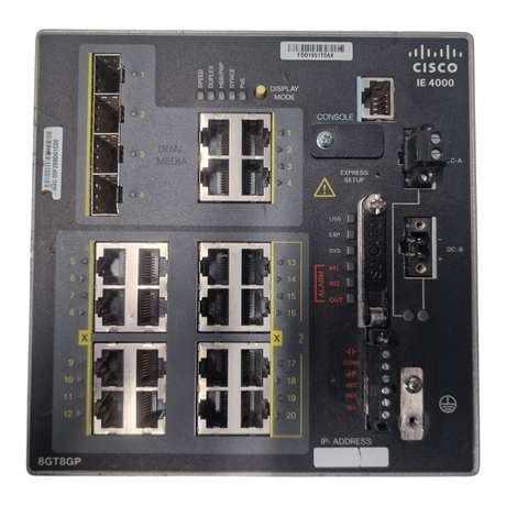 Cisco IE-4000-8GT8GP4G-E 8x RJ45 10/100/1000 8x 1G PoE 4x 1G Combo Switch