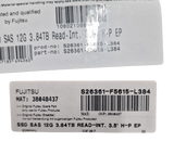 New Fujitsu 3.84TB 12G SAS SSD 2.5" Hot Plug Read Intensive S26361-F5615-L384