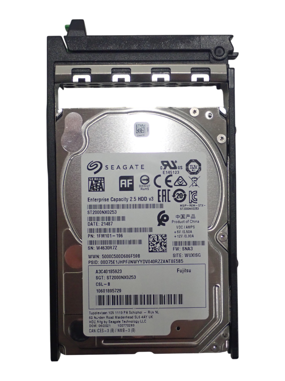 Fujitsu 2TB 7.2K SATA 6Gb/s 512E 128MB 2.5" HDD A3C40185923 S26361-F3906-L200