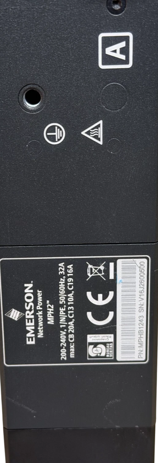 Emerson MPH2 0U Branch Metered Rack PDU 230V 32A 18 x C13 6 x C19 MPHB1243