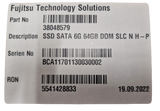 New Fujitsu 64GB SATA DOM SSD 6G SLC Internal Server SSD S26361-F5620-L64