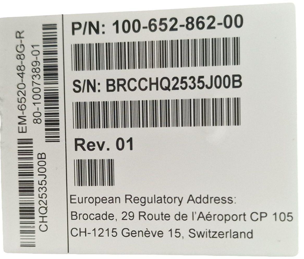 Brocade EMC DS-6520B 96x 16Gb FC Port Switch B2F 96x Active Ports W/ Licences+SF