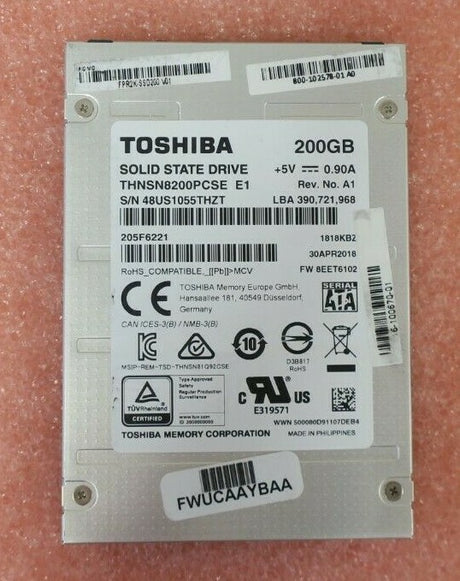 Cisco FPR2K-SSD200 200GB 2.5" SATA 6Gb/s Enterprise RI Solid State Drive SSD