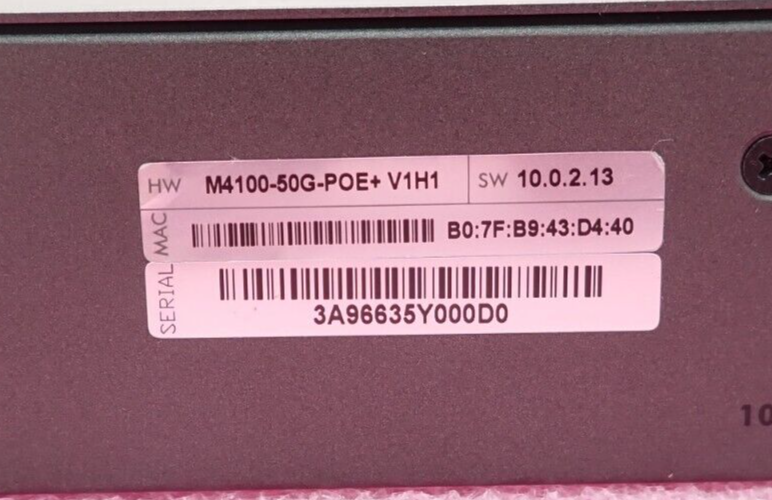 Netgear ProSafe M4100-50G-POE+ 48x 1GbE PoE+ +2x 1GbE +4x Shared SFP Port Switch