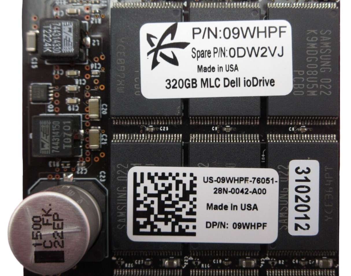 Dell Fusion-iO ioDrive 320GB PCI-E x4 NVMe MLC/S SSD FH 9WHPF 09WHPF