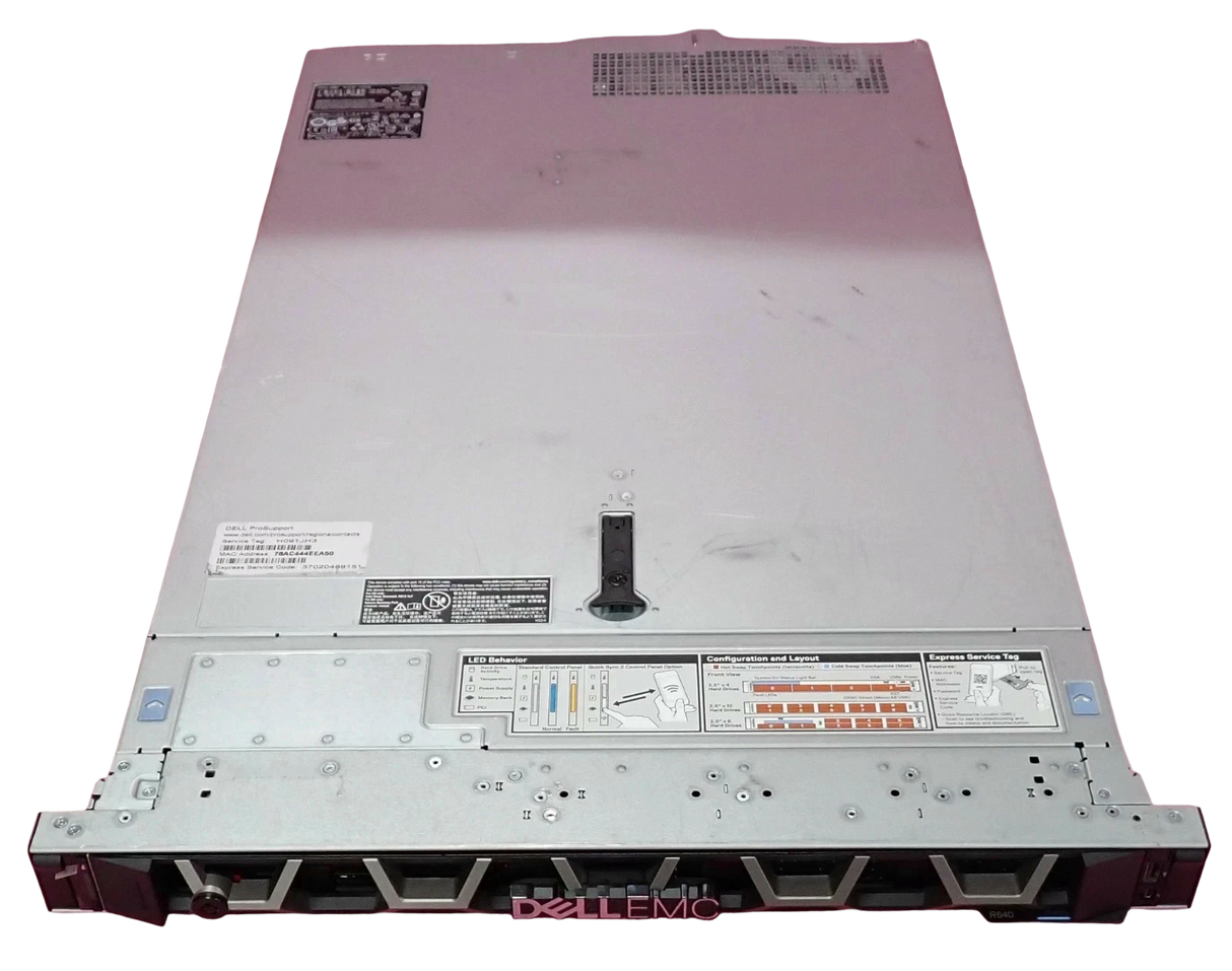 Dell PowerEdge R640 CTO 2x 2nd Gen Scalable CPU 24-DIMM Diskless 1U Server