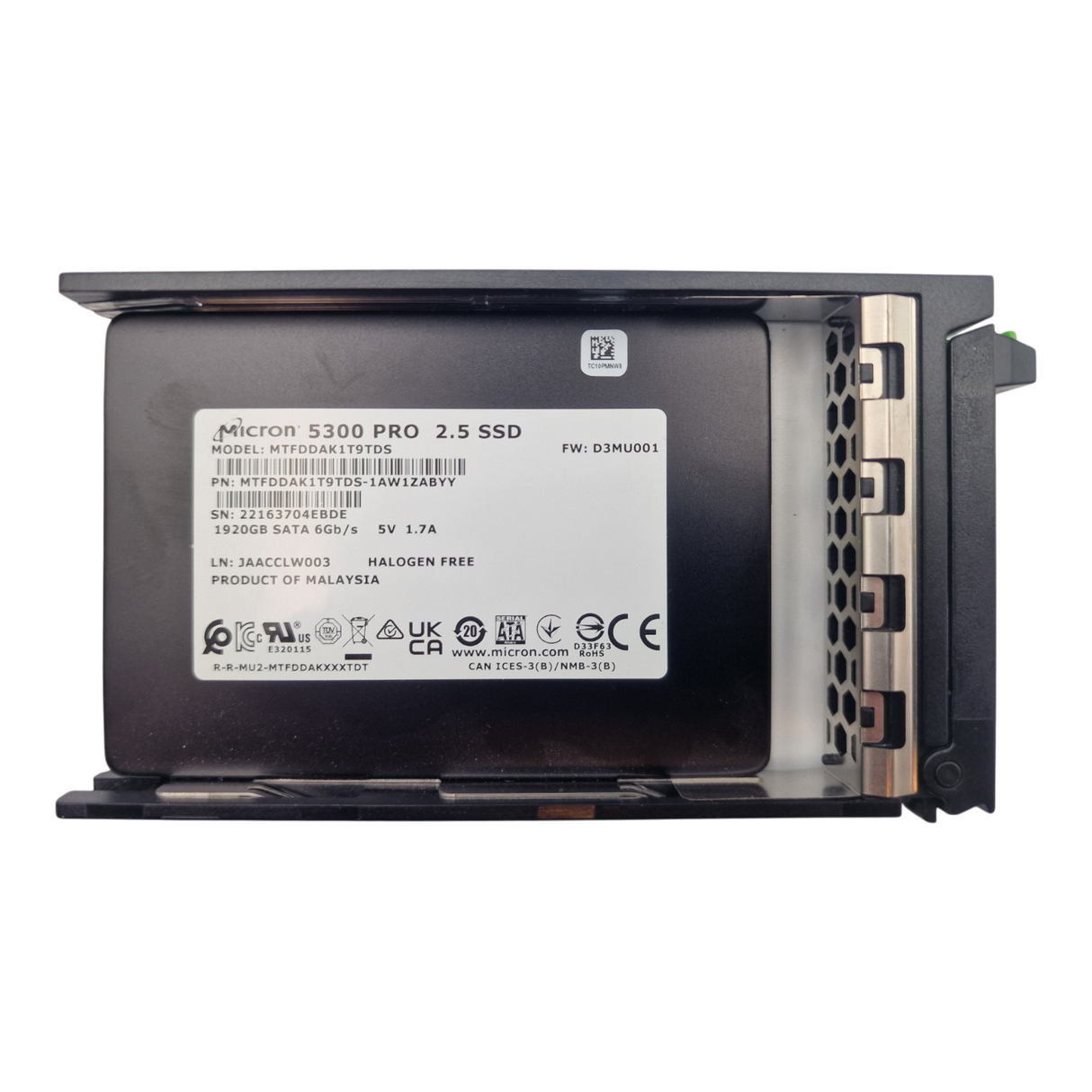 Fujitsu 1.92TB SATA 6G SFF 2.5" TLC RI SSD Solid State Drive S26361-F5783-L192