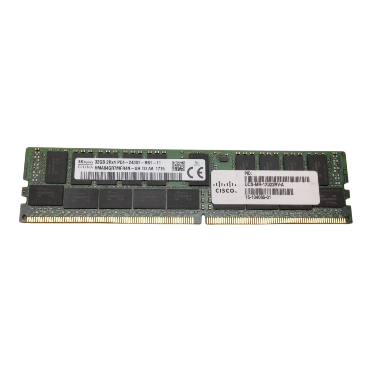 Cisco 32GB 2Rx4 PC4-2400T DDR4-19200 ECC RDIMM Server Memory UCS-MR-1X322RV-A