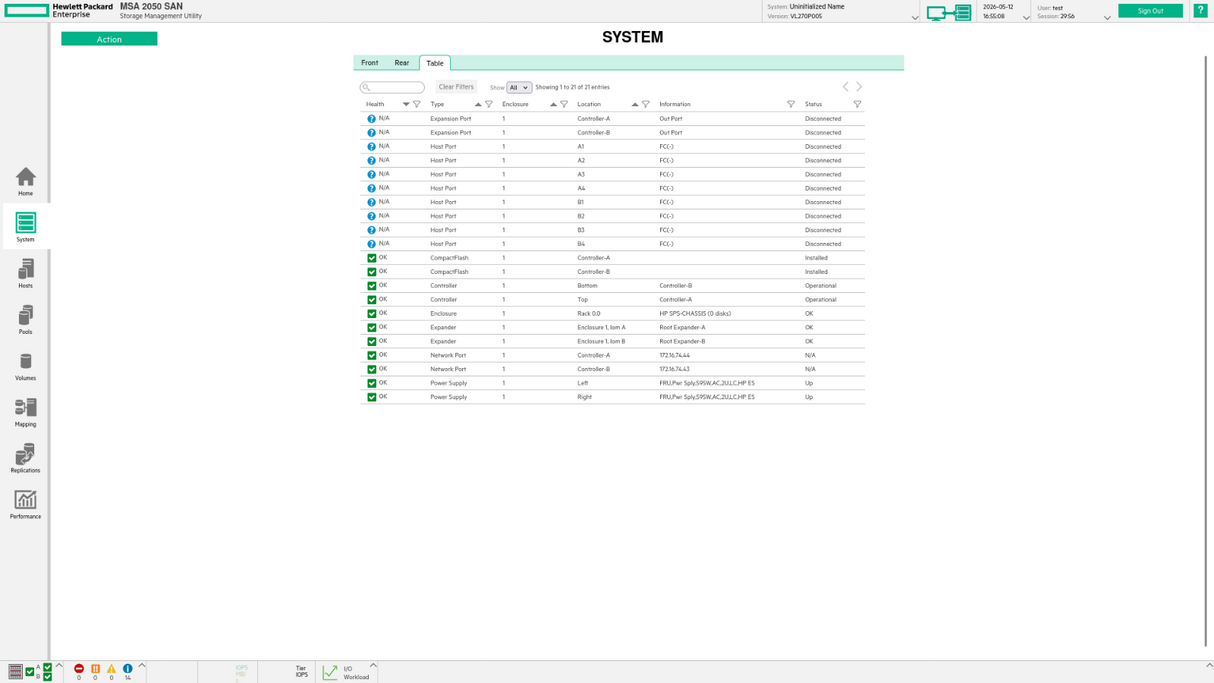 HPE MSA 2050 SAN Disk Array 24x 2.5" SAS Q1J01A 2x 16G FC/10G iSCSI Controllers