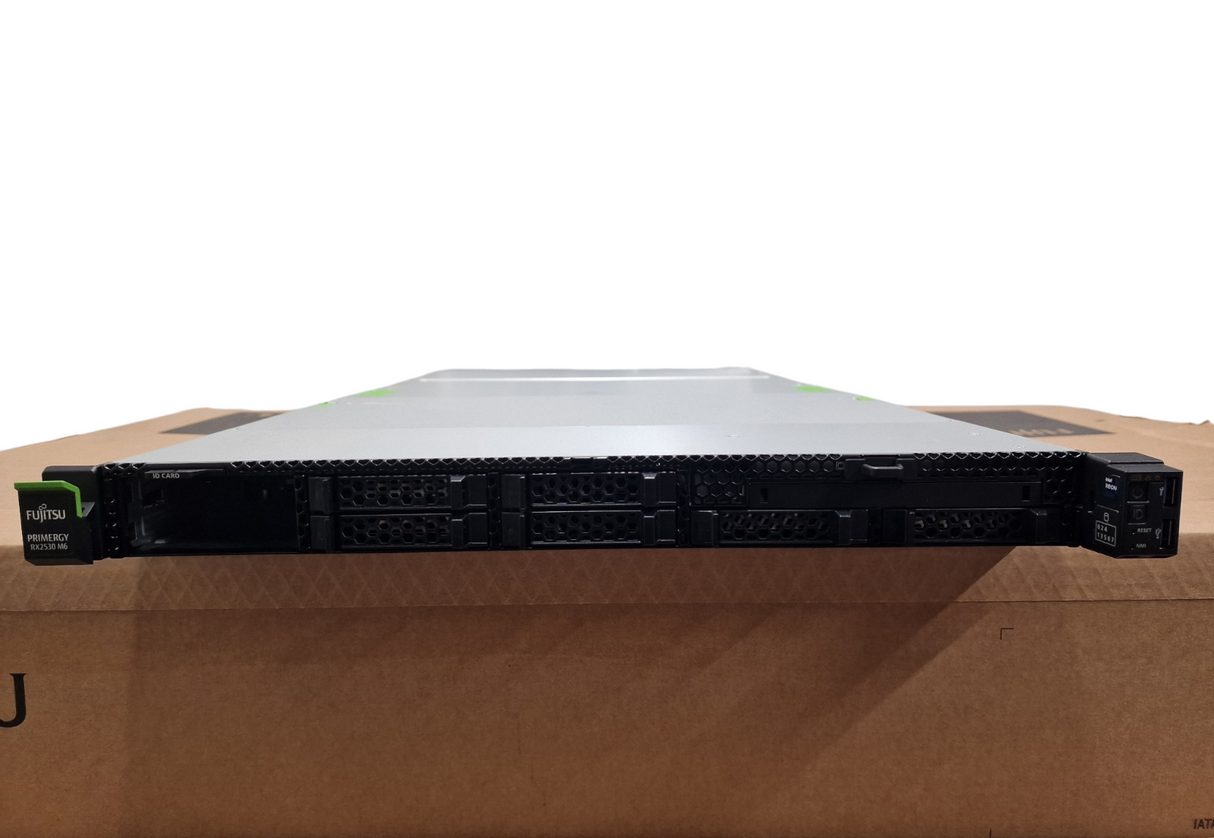 New Fujitsu Primergy RX2530 M6 2x Scalable CPU 32-DIMM 8x 2.5" Bay CTO 1U Server