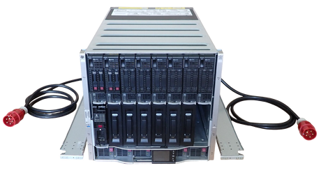 HP BladeSystem C7000 G3 3PH Chassis 8x BL460c Gen8 with Spec + 1x D2220sb Blades
