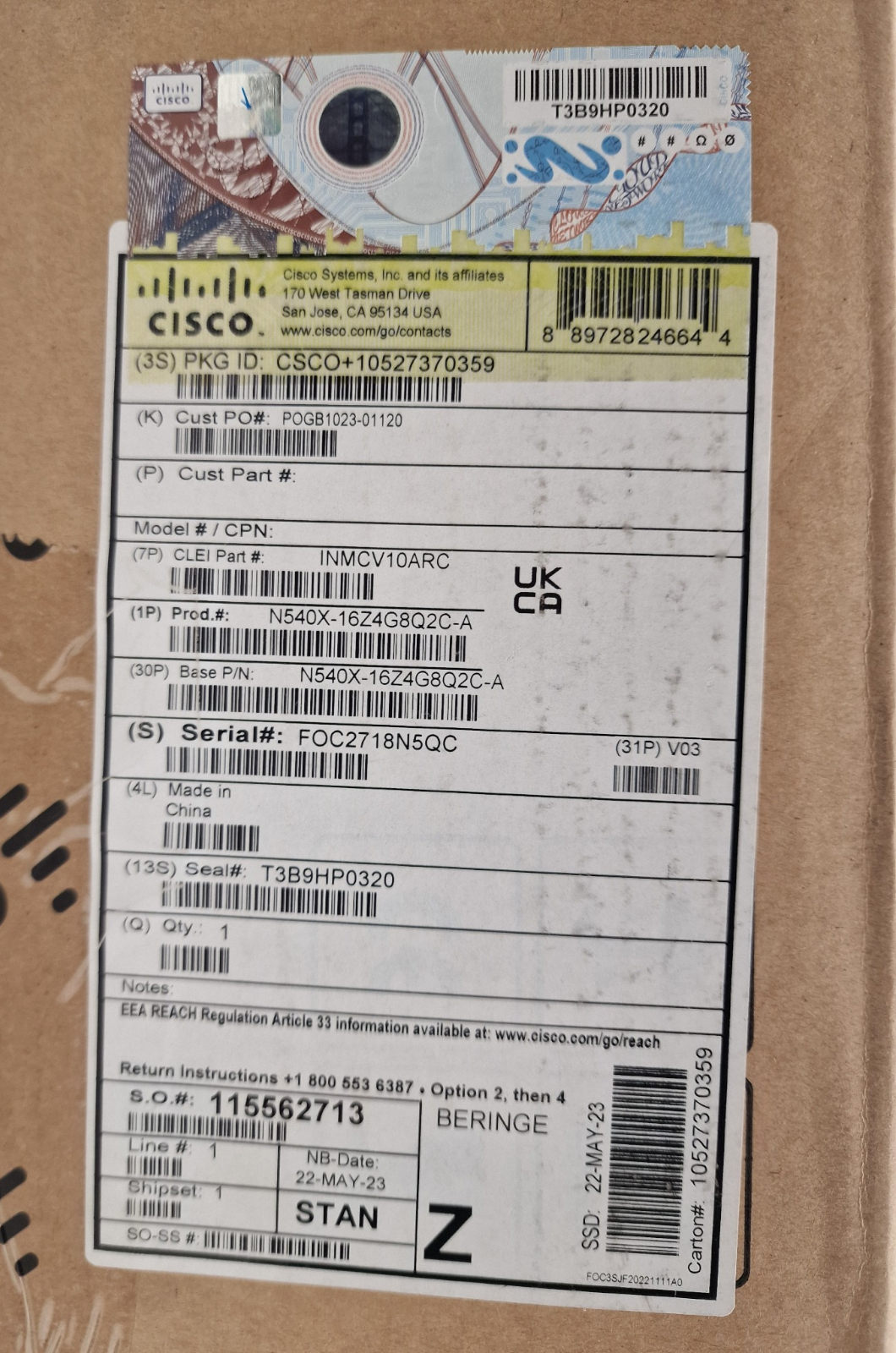 Cisco N540X-16Z4G8Q2C-A NCS 540 16x 10G SFP+ 8x 25G SFP28 2x 100G QSFP28 Router