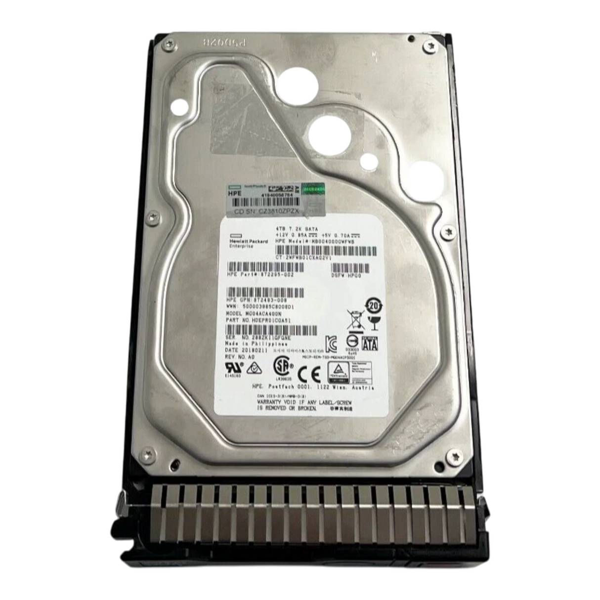 HP 4TB 7.2K SATA 6G 512 128MB 3.5" Midline Hard Drive HDD 872491-B21
