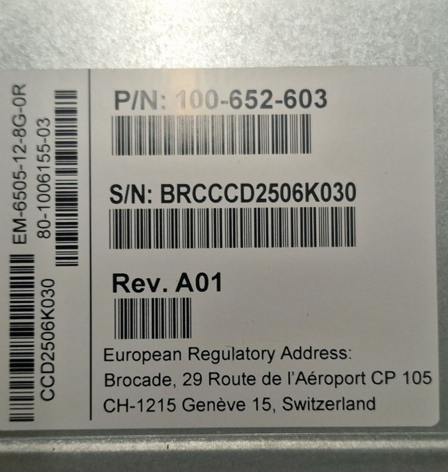 Brocade EMC 6505 DS-6505B 24x 16Gb SFP+ 12 Active Ports Fibre Channel SAN Switch