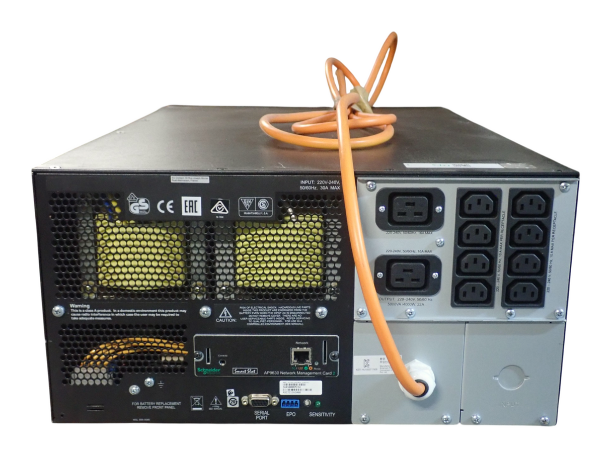 APC Smart-UPS 5000VA 5kVA 4500W 1PH SUA5000RMI5U 5U Rackmount UPS + AP9630 NMC2
