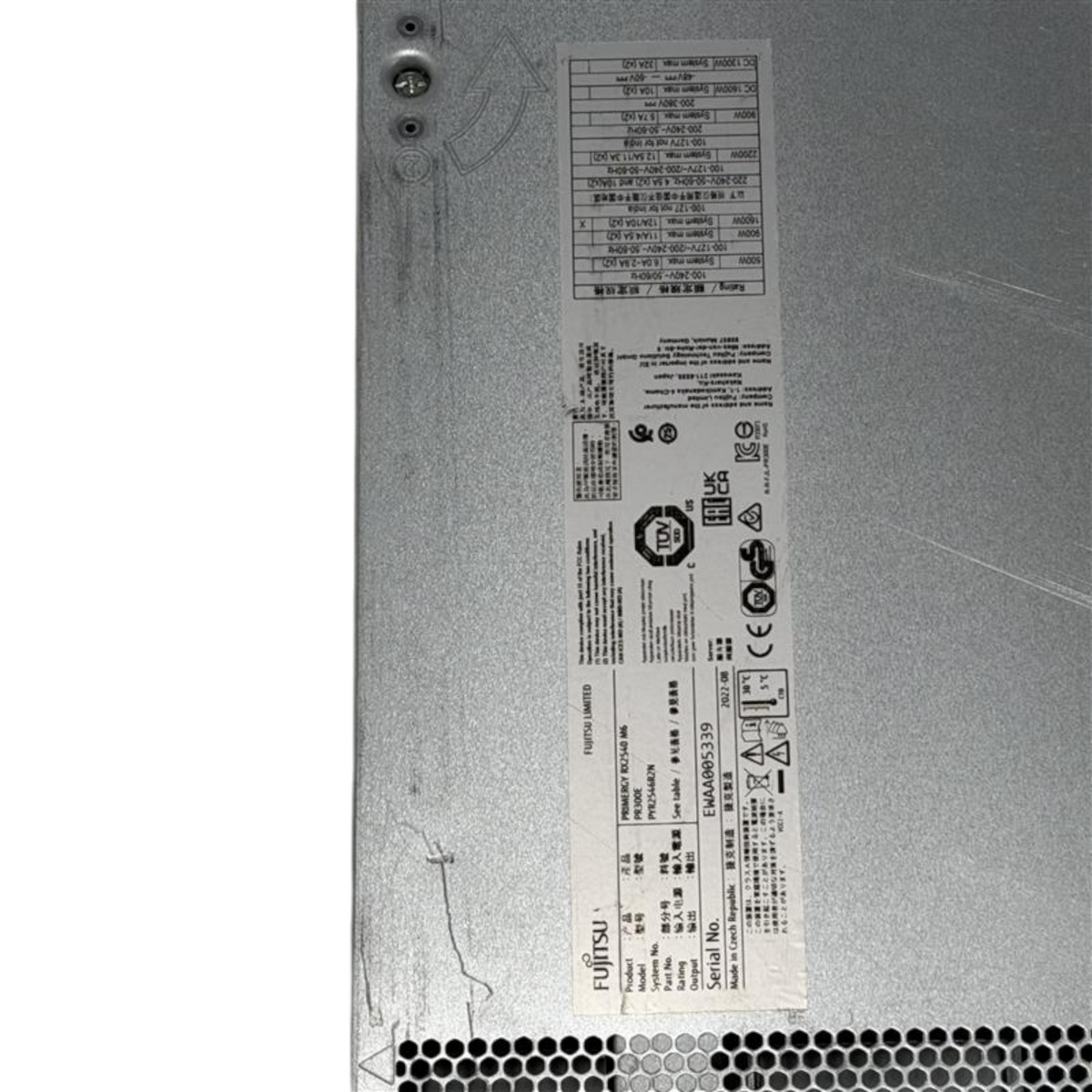 Fujitsu Primergy RX2540 M6 2x Xeon Scalable CPU 32 DIMM 8-Bay SFF 2U CTO Server