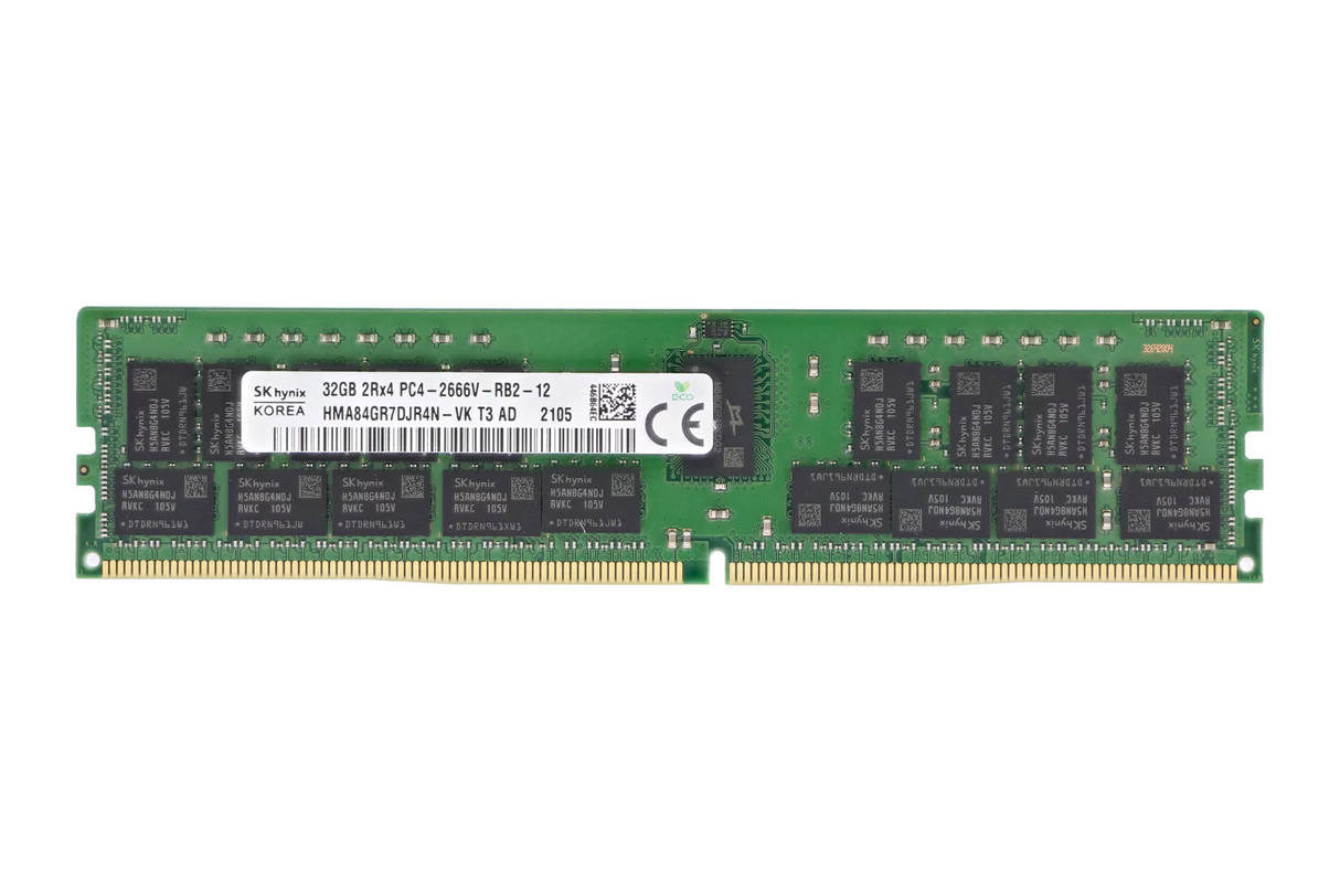 SK Hynix 32GB 2RX4 DDR4-2666V PC4-21300 ECC RDIMM Server Memory HMA84GR7DJR4N-VK