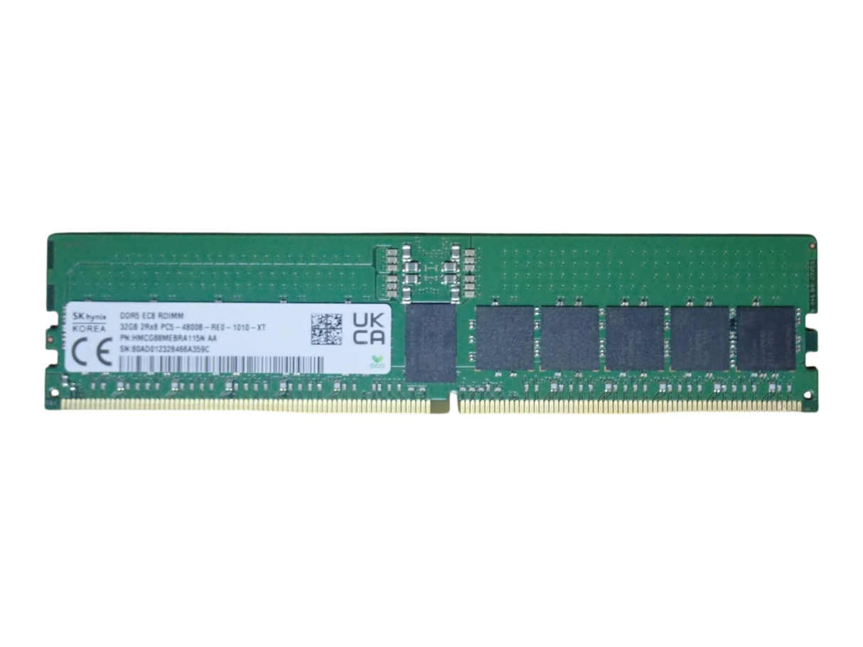 SK Hynix 32GB 2Rx8 PC5-4800B DDR5-38400 ECC EC8 RDIMM Memory HMCG88MEBRA174N