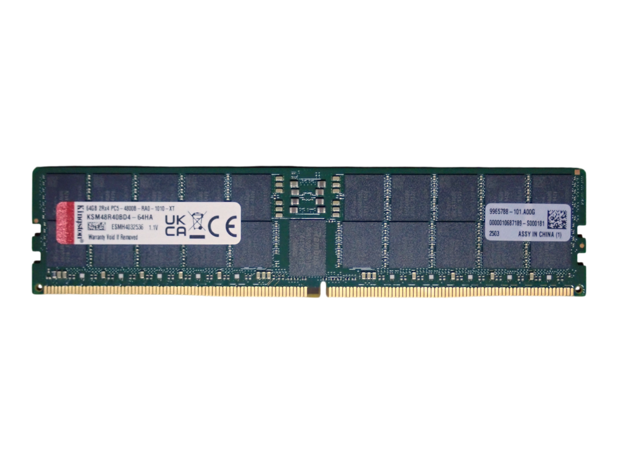 NEW Kingston 64GB 2Rx4 PC5-4800B DDR5-38400 ECC RDIMM Memory KSM48R40BD4-64HA