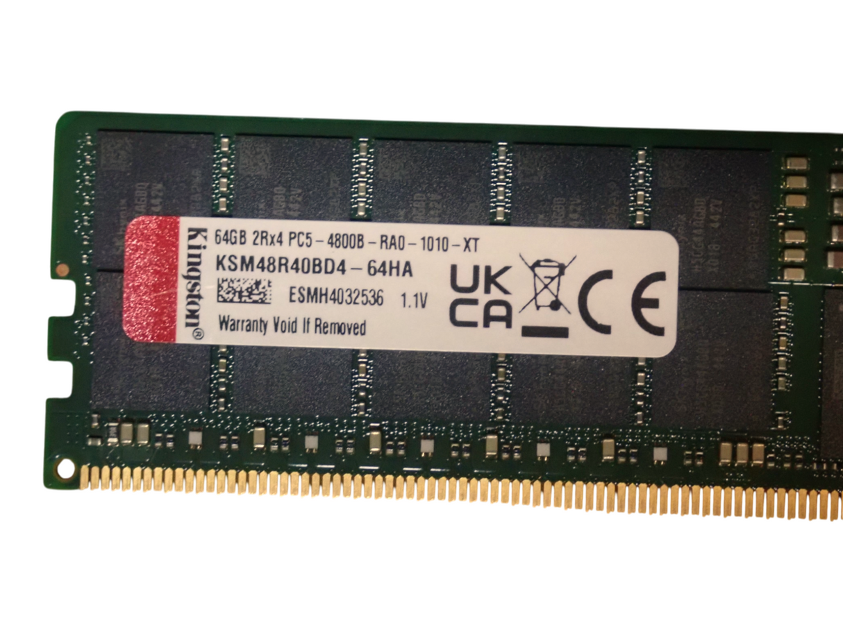NEW Kingston 64GB 2Rx4 PC5-4800B DDR5-38400 ECC RDIMM Memory KSM48R40BD4-64HA