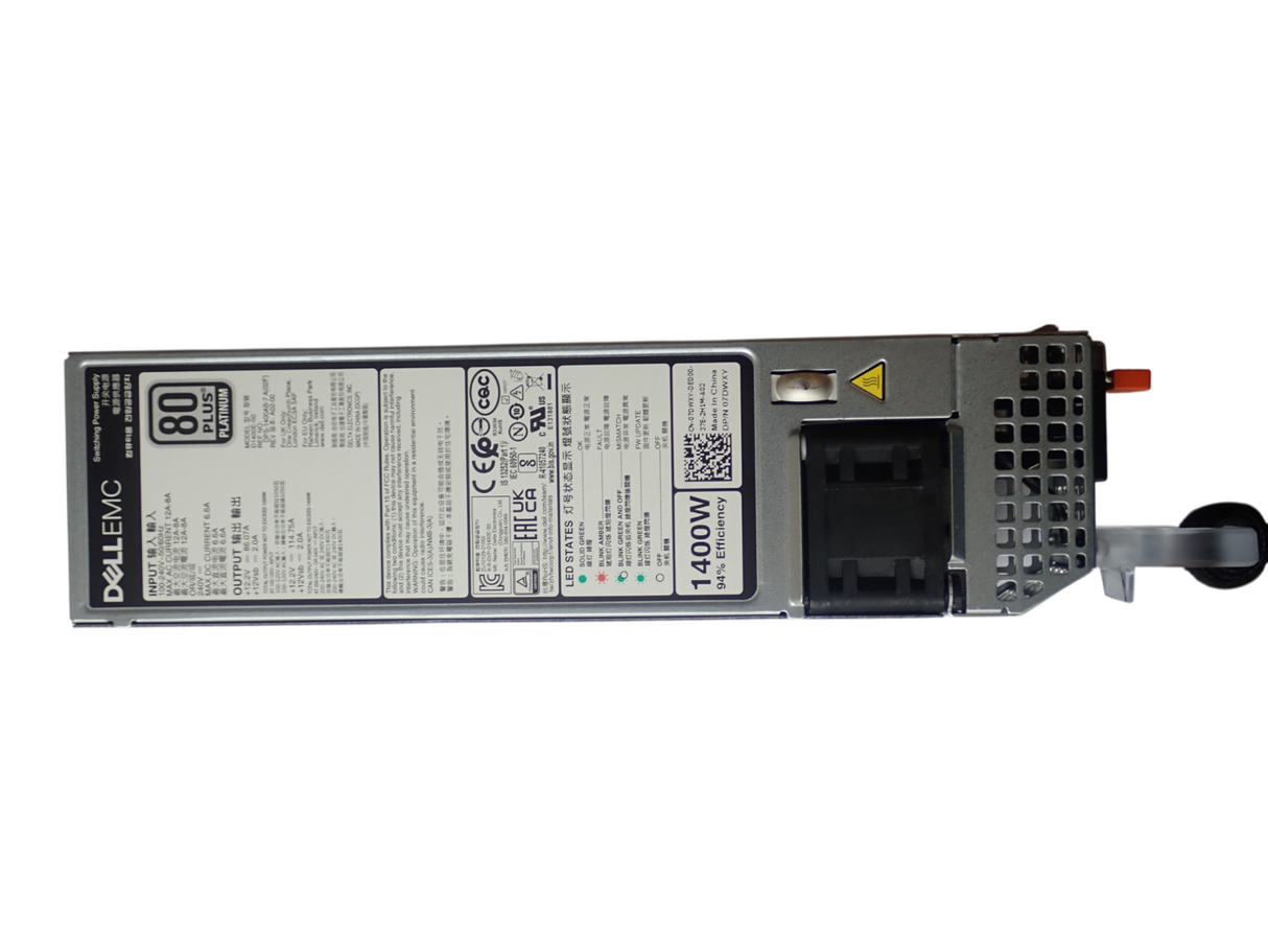 New Dell 1400W PLATINUM PSU 7DWXY for PowerEdge R650 R660 R750 R760 R6525 R7525