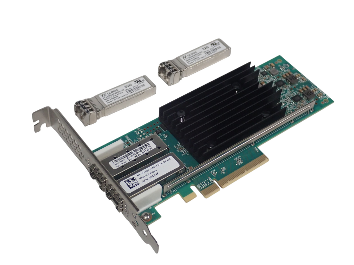 Dell QLogic QLE2772NL-DEL Enhanced Dual Port 32Gb FC SFP+ HBA PCIe 4.0 K6M2F