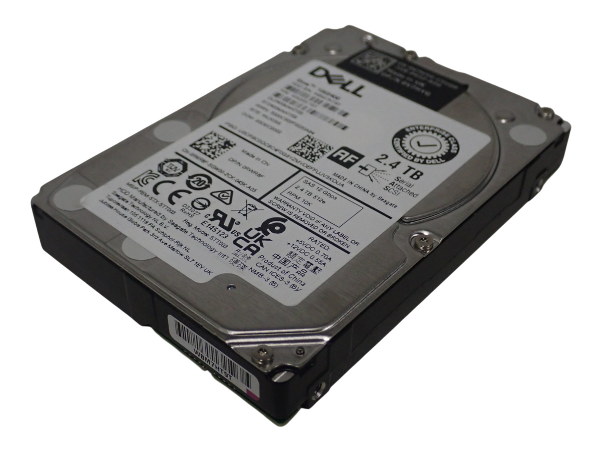Dell Exos 2.4TB 2.5" 12Gb/s 10k SAS SFF Hard Drive HDD RWR8F in 14th Gen Caddy