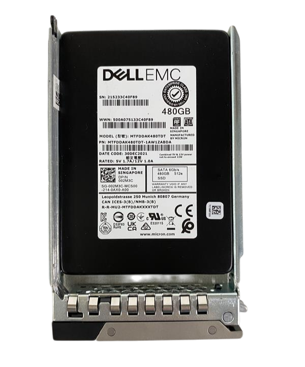 Dell EMC 480GB 6G SATA 2.5" SSD SFF Server Drive 02M3C MTFDDAK480TDT